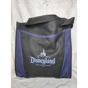 Disneyland Resort Tote Bag Black Dark Blue Souvenir Front Pocket
